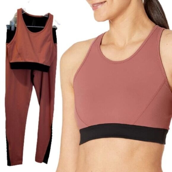 Core 10 Women's Standard Icon Series Mesh Yoga Longline Sports SET - Picture 2 of 11